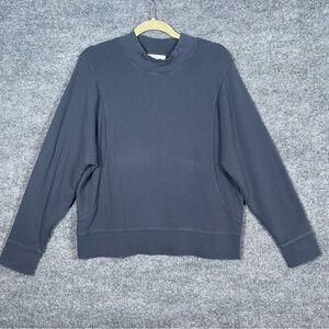 Vince‎ Men’s Medium Slate Blue Cotton Mock Neck Long Sleeve Sweater Shirt